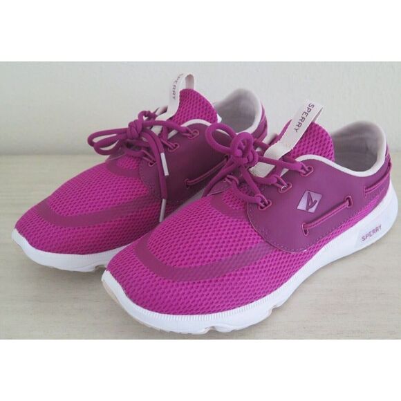 Sperry STS85682 Women's Sz 9.5 Magenta Topsider 7 Seas 3 Eye Boating Shoes $90+ - Picture 1 of 12